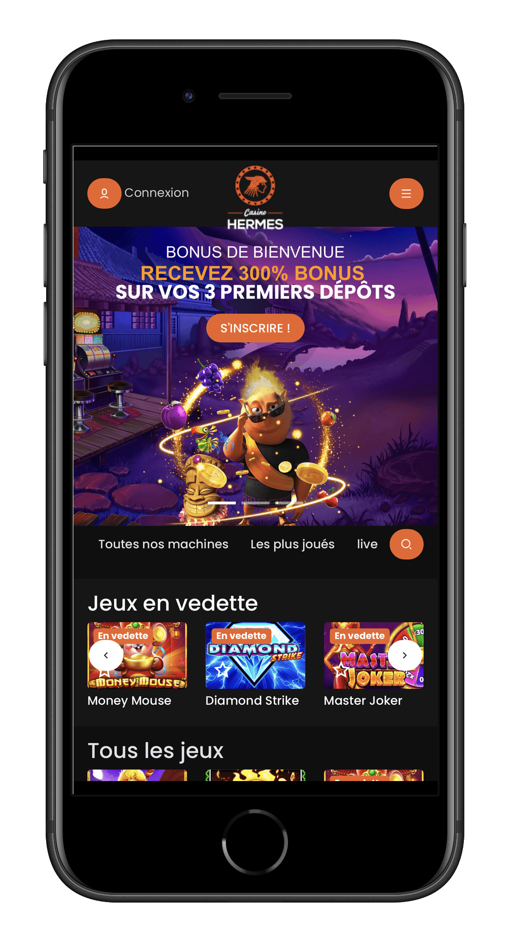 Application mobile VIP HERMES Casino