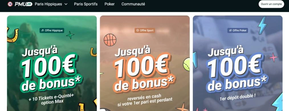 PMU – Bonus attractifs et programme de fidélité premium