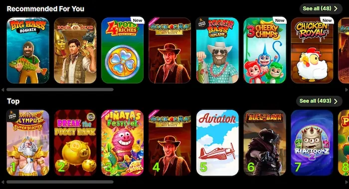 Jeux Disponibles sur Spinit Casino en Ligne