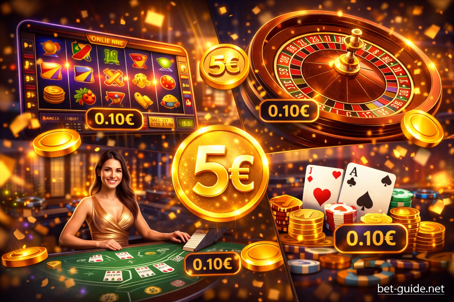 Jeux de casino accessibles avec 5 euros