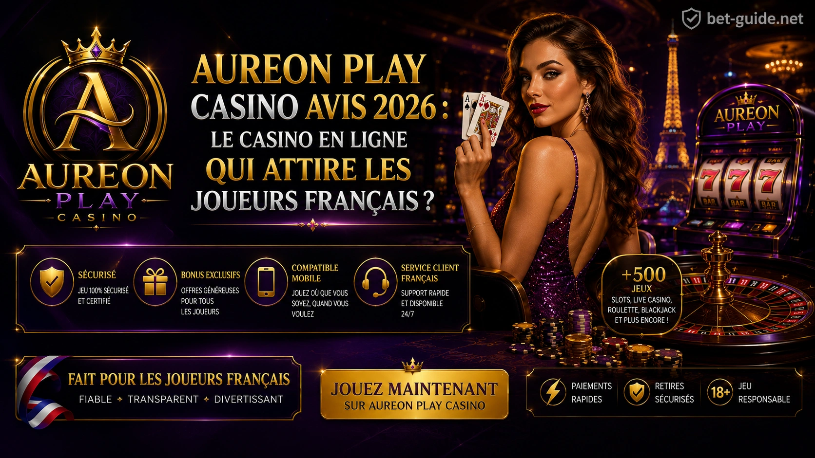 AUREON PLAY Casino Avis 2026 : le casino en ligne qui attire les joueurs français ?