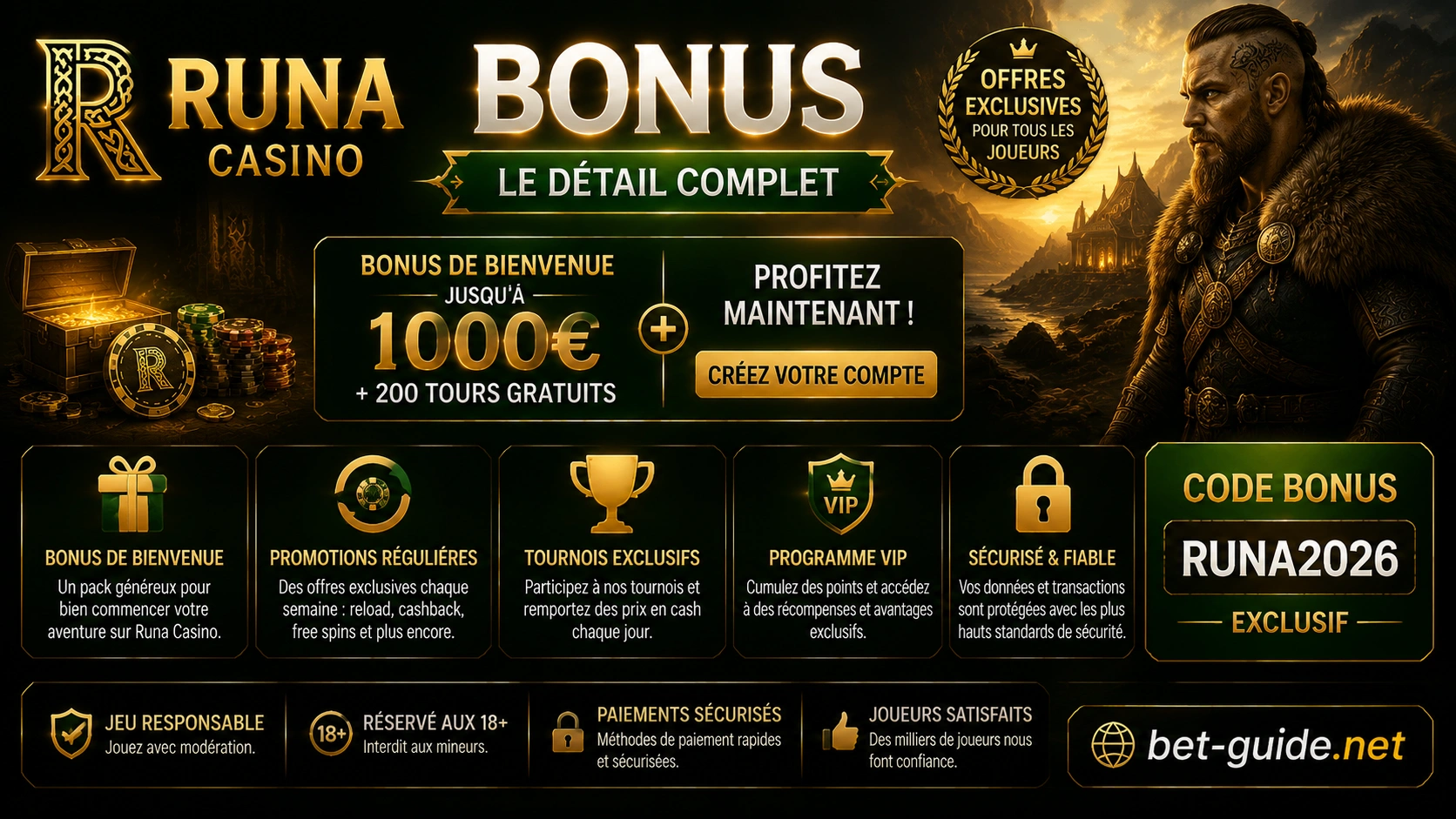 Runa Casino Bonus : Le Détail Complet